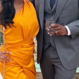 Yellow/ gold semi formal dress